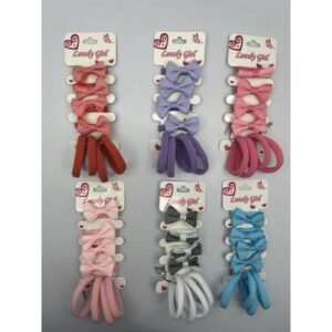R4620-1-4 - Set coleros de moño y de tela en tonos pastel con puntos