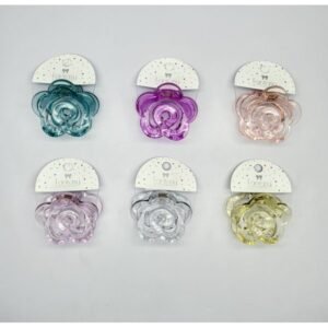 RS5101-1-2 - Caimán en pasta, diseño de flor tonos pastel transparentes.