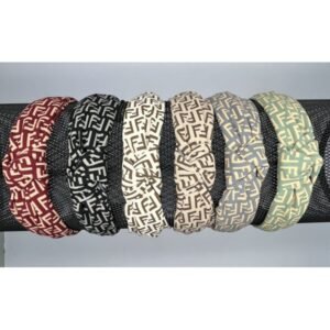 RS5103-5 - Diadema forrada en tela diseño de nudo con estampado surtida en tonos tierra.