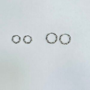 A4909-7-2 - Candonga en acero inoxidable tipo melcocha tono plateado