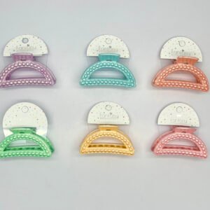 RS5121-22 - Caimán mediano ovalado diseño perlado en tonos pastel.
