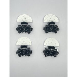 RS5121-9 - Caimán pequeño con flores en tonos negro.