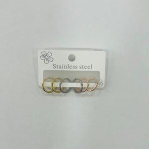 A4909-9 - Set candongas x3 tono tres oros, acero inoxidable