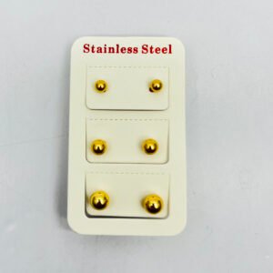 AC5204-11 - Topo balin x3 en tono dorado, acero inoxidable.