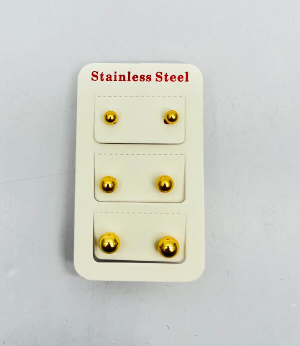AC5204-11 - Topo balin x3 en tono dorado, acero inoxidable.