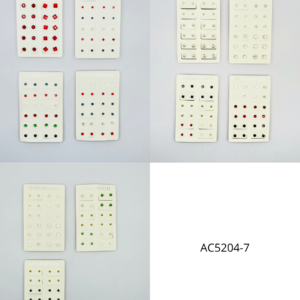 AC5204-7 - Topo zircón surtido en diferentes tonos, acero inoxidable