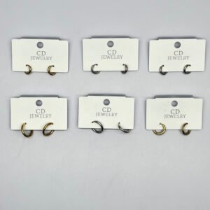 AC5101-10 - Candonga hilo pequeña en acero en tono dorado y plateado