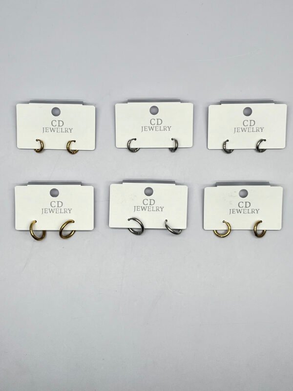 AC5101-10 - Candonga hilo pequeña en acero en tono dorado y plateado