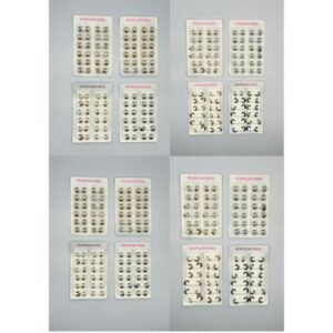 AC5101-7 - Candonga huggies en acero tono dorado y plateado con murano x12