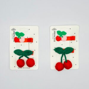 RS5212-5 Set pinza tejido diseño cherry.