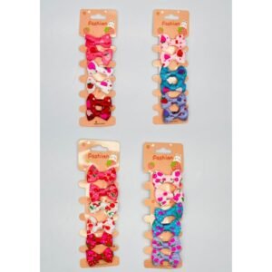 RS5213-2 - Set pinzas pequeñas en forma de moño diseño surtido.