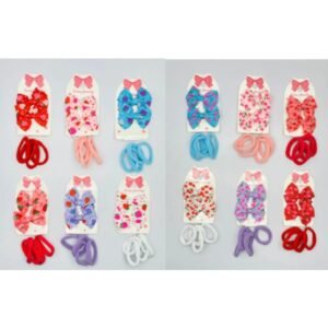 RS5213-4 - Set pinza x2 más colero en tonos pastel diseño surtido.